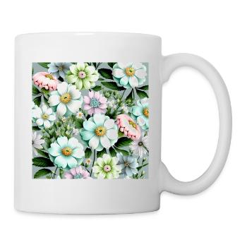 Floral Design 28 - Tasse - Weiß - Rechts