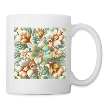 Floral Design 2 - Tasse - Weiß - Rechts