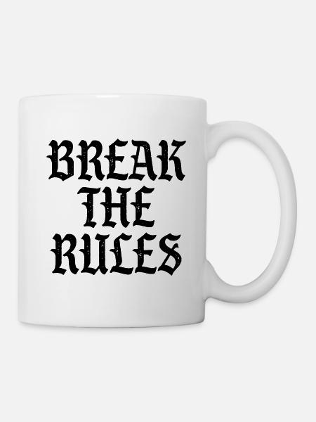 Break the Rules - Tasse - Weiß
