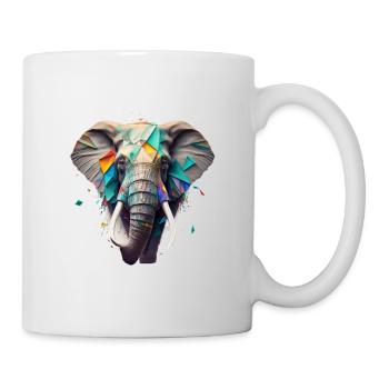 Eins mit der Natur - Elefant - Tasse - Weiß - Rechts
