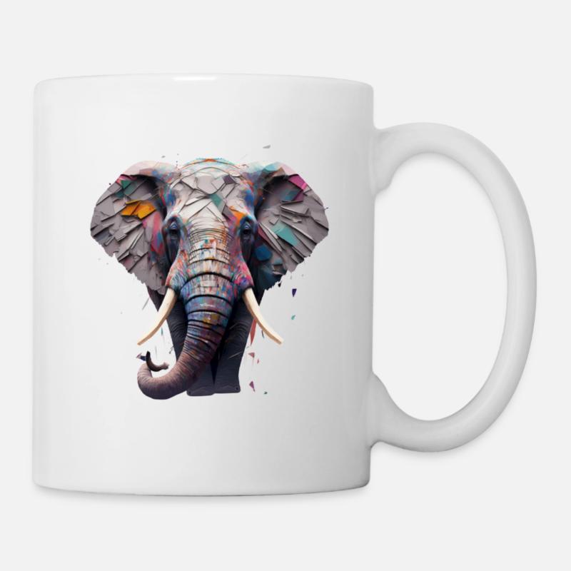 Elefantenliebe - Tasse - Weiß