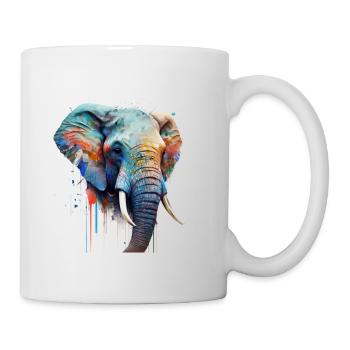 Wild und frei - Elefant - Tasse - Weiß - Rechts