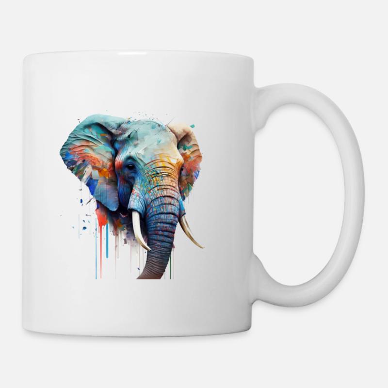 Sauvage et libre - éléphant - Mug blanc - blanc