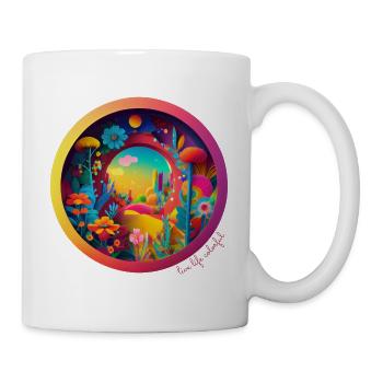 Flower Circle | Floral Circle | Flower Design - Mug - white - Right