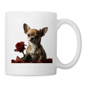 Chihuahua Saint-Valentin - Mug blanc - blanc - Droite