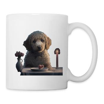 Caniche Saint-Valentin - Mug blanc - blanc - Droite