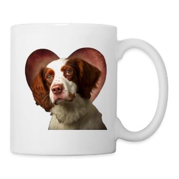 Epagneul Breton Valentins Tag - Tasse - Weiß - Rechts