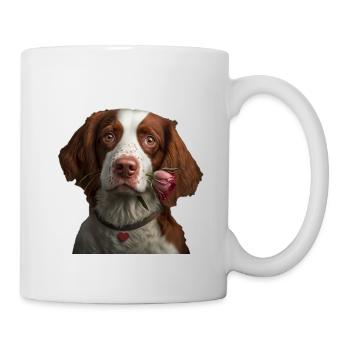 Epagneul Breton Valentine's Day - Mug - white - Right