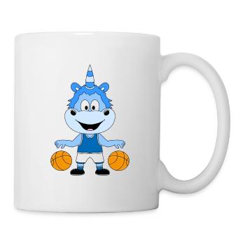 BASKETBALL - SPORT - EINHORN - KIND - BABY - Tasse - Weiß - Rechts