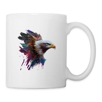Eagle pride: An oil-painted work of art - Mug - white - Right