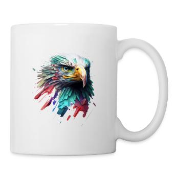 L’aigle en couleurs : un portrait artistique - Mug blanc - blanc - Droite