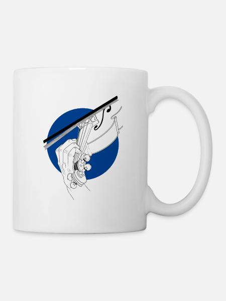 Geige Violine Bratsche Viola Hand Instrument - Tasse - Weiß