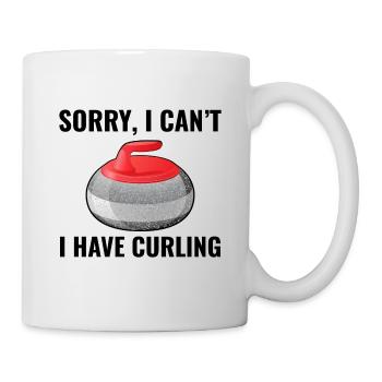 Curling Sweeping Fan Winter Ice Sport Curler Funny - Mug - white - Right