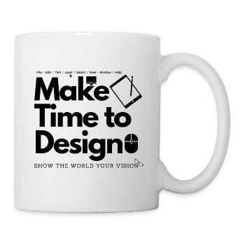 Make Time to Design Logo Black - Mug - white - Right