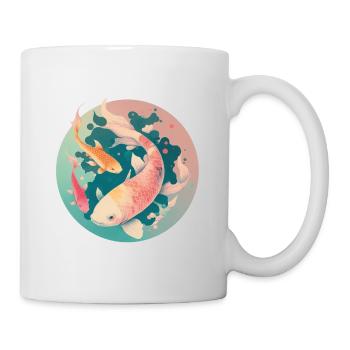 Carpe koi - illustration - Mug blanc - blanc - Droite