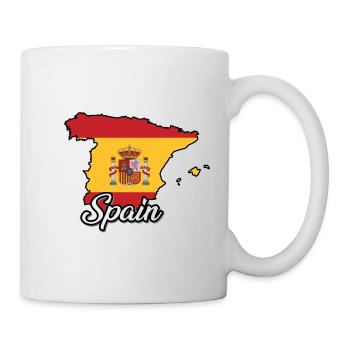 Carte du drapeau de l’Espagne, inscription patriotique, pays. - Mug blanc - blanc - Droite