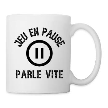 jeu en pause - Mug blanc - blanc - Droite