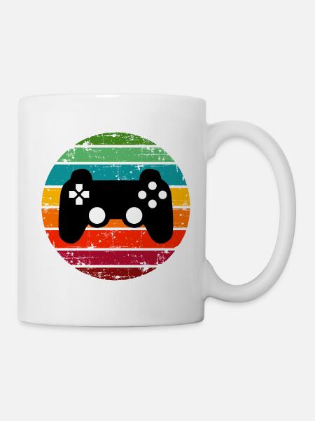 Gaming Controller Retro Sunset Gamer - Mug - white