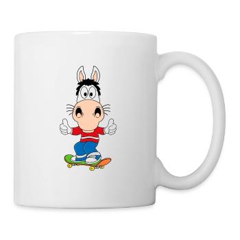 PFERD - PONY - SKATEBOARD - SPORT - TIERISCH - Tasse - Weiß - Rechts