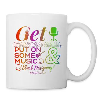Holen Sie sich Komfort & Design Logo mehrfarbig - Tasse - Weiß - Rechts