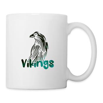 Rabenlogo Wikinger - Tasse - Weiß - Rechts