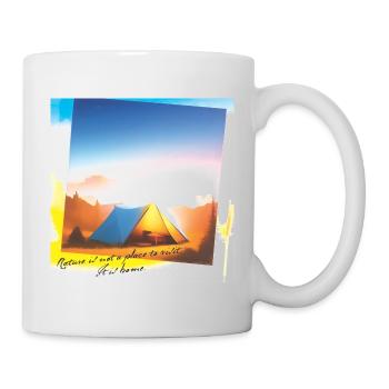 La nature est à la maison (cinq) - Mug blanc - blanc - Droite