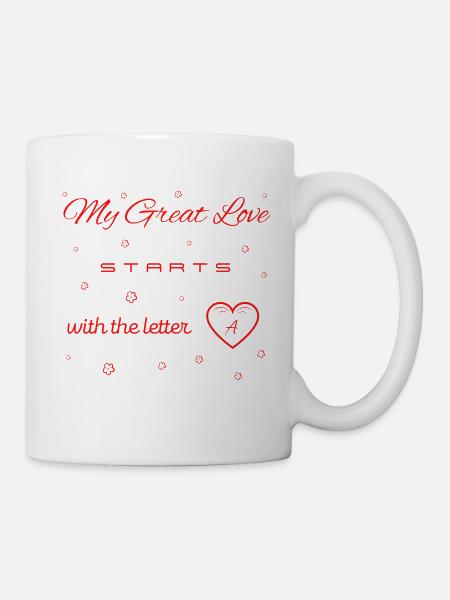 My Great Love begins with the letter A v2 - Mug - white