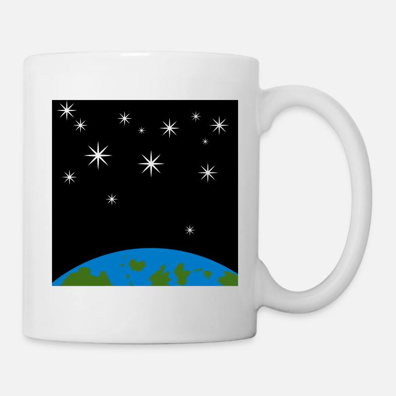 Erde und Sterne - Tasse - Weiß