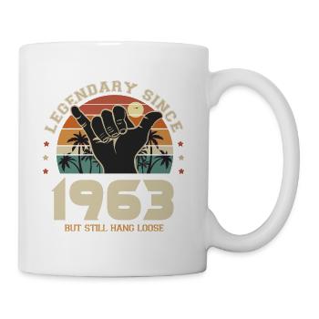 Geburtstag Jahrgang 1963 Cooles Surfgeschenk 60 Jahre - Tasse - Weiß - Rechts