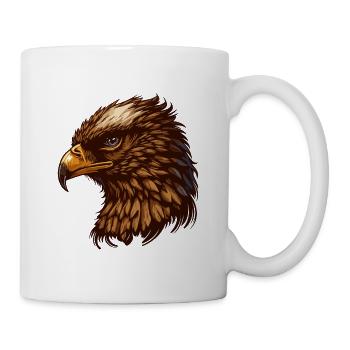 Imperial Eagle Head Cartoon Illustration - Mug - white - Right