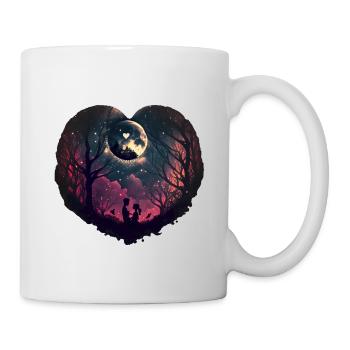Heart Moon Forest Couple Valentine's Day Love - Mug - white - Right