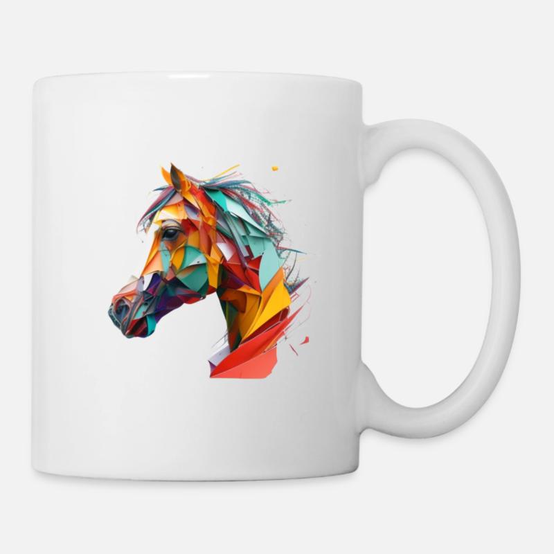 Horse design with many colors - Mug - white