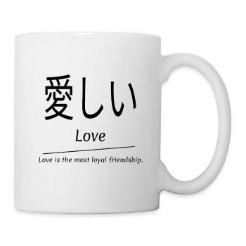 Amour, amour, caractères japonais, Simple - Mug blanc - blanc - Droite