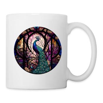 Verre teinté de paon Verre d’église - Mug blanc - blanc - Droite