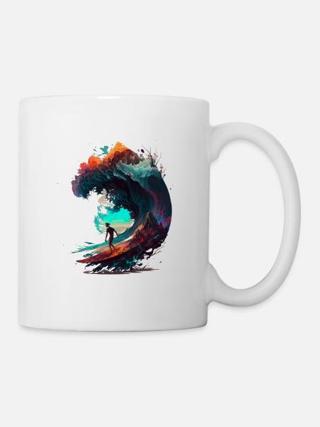 dream wave - Tasse - Weiß