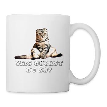 Katze – Was guckst Du so? - Tasse - Weiß - Rechts