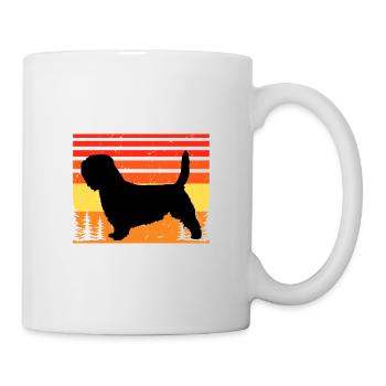 Basset Griffon Vend Grand Dog Silhouette Retro - Mug - white - Right