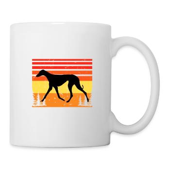 Azawakh Dog Lover Silhouette Vintage Sunset - Mug blanc - blanc - Droite