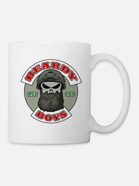 Beardy Boys Patch - Tasse - Weiß