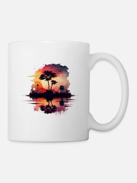 Rêve de coucher de soleil - Mug blanc - blanc