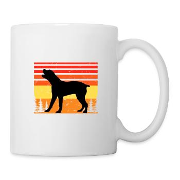 Boerboel Dog Lover Silhouette Vintage Sunset - Mug - white - Right