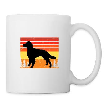 Britanny Dog Lover Silhouette Vintage Sunset - Mug blanc - blanc - Droite