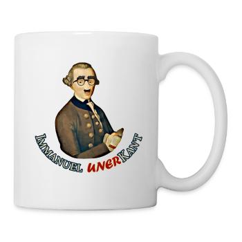 Lustiger Philosoph: Immanuel Kant mit Verkleidung - Tasse - Weiß - Rechts