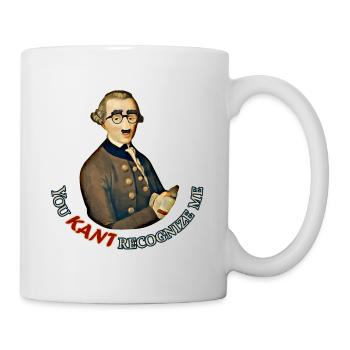 Lustiger Philosoph: Kann Immanuel Kant nicht erkennen - Tasse - Weiß - Rechts