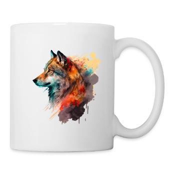 Wolf - Tasse - Weiß - Rechts