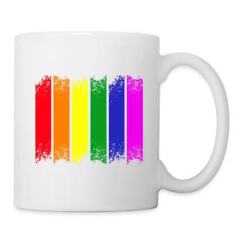 Rainbow Stripes - Mug - white - Right