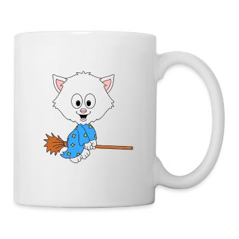 KATZE - HEXE - TIER - TIERISCH - KIND - BABY - Tasse - Weiß - Rechts