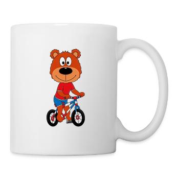 FAHRRAD - RAD - TEDDY - BÄR - TEDDYBÄR - Tasse - Weiß - Rechts