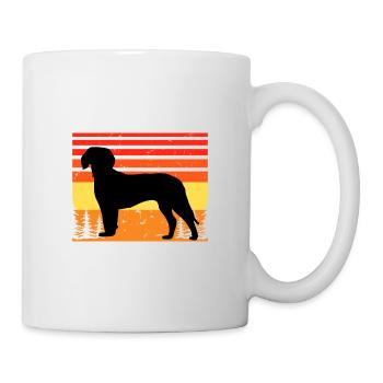 Deutsche Bracke Dog Love Silhouette Vintage Sunset - Tasse - Weiß - Rechts
