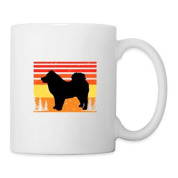 Eurasier Dog Lover Silhouette Vintage Sunset - Mug - white - Right